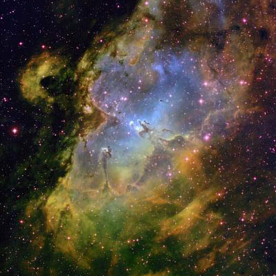 Hubble Space Telescope composite image of the Eagle Nebula